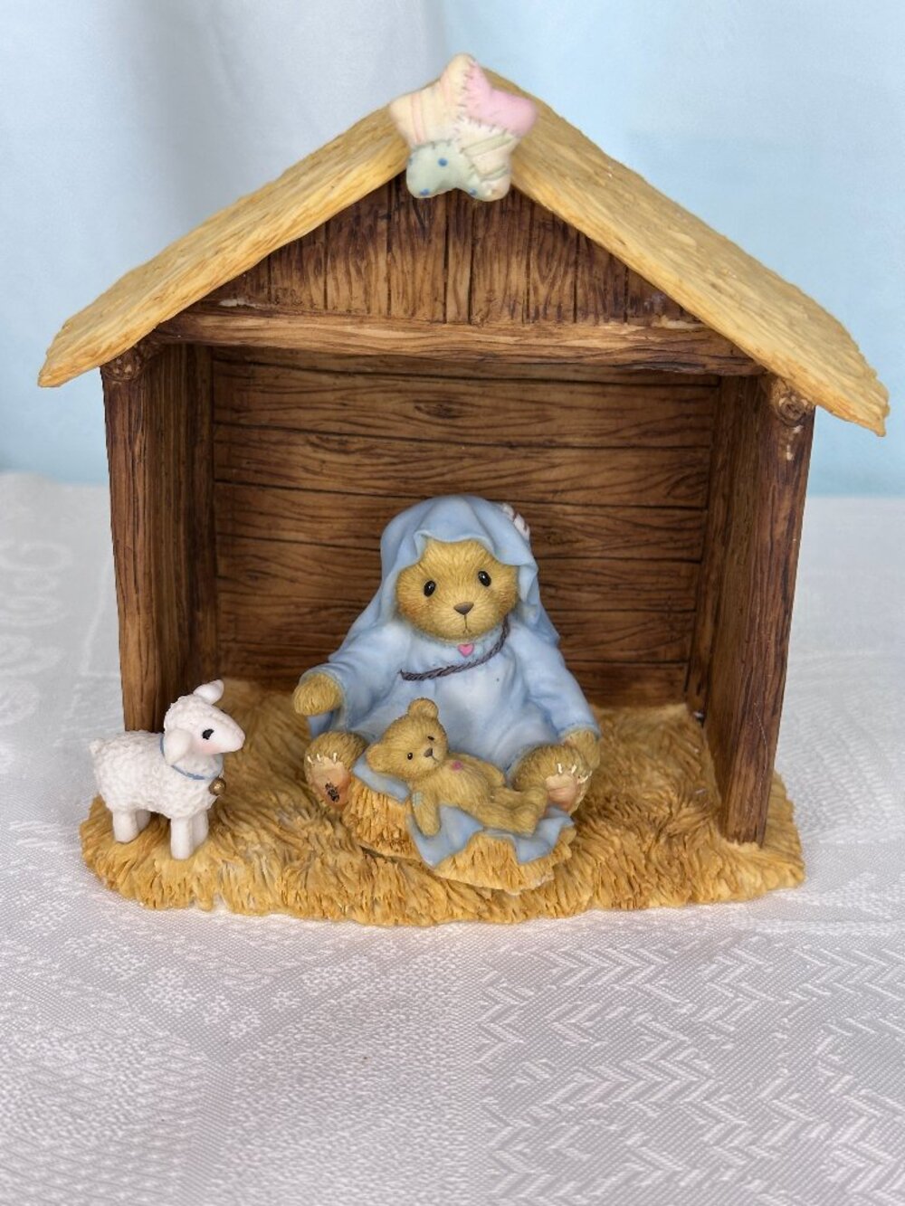 Cherished Teddies figurines, ''Tis the Season to Remember Him" Nativity Stable